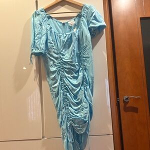 Skylar + Madison Asymmetrical Dress in Soft Blue
